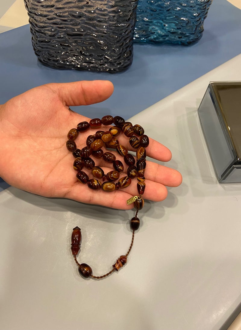 توب كواليتي سبحة رجالية من الكاتلين البلجيكي عدد الخرز 33 - Image 5