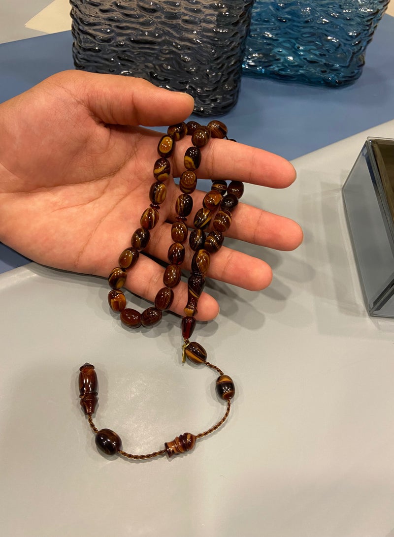 توب كواليتي سبحة رجالية من الكاتلين البلجيكي عدد الخرز 33 - Image 2