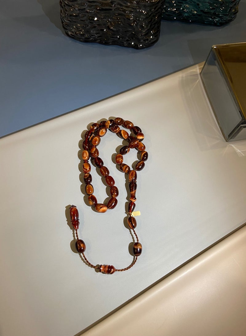 توب كواليتي سبحة رجالية من الكاتلين البلجيكي عدد الخرز 33 - Image 3