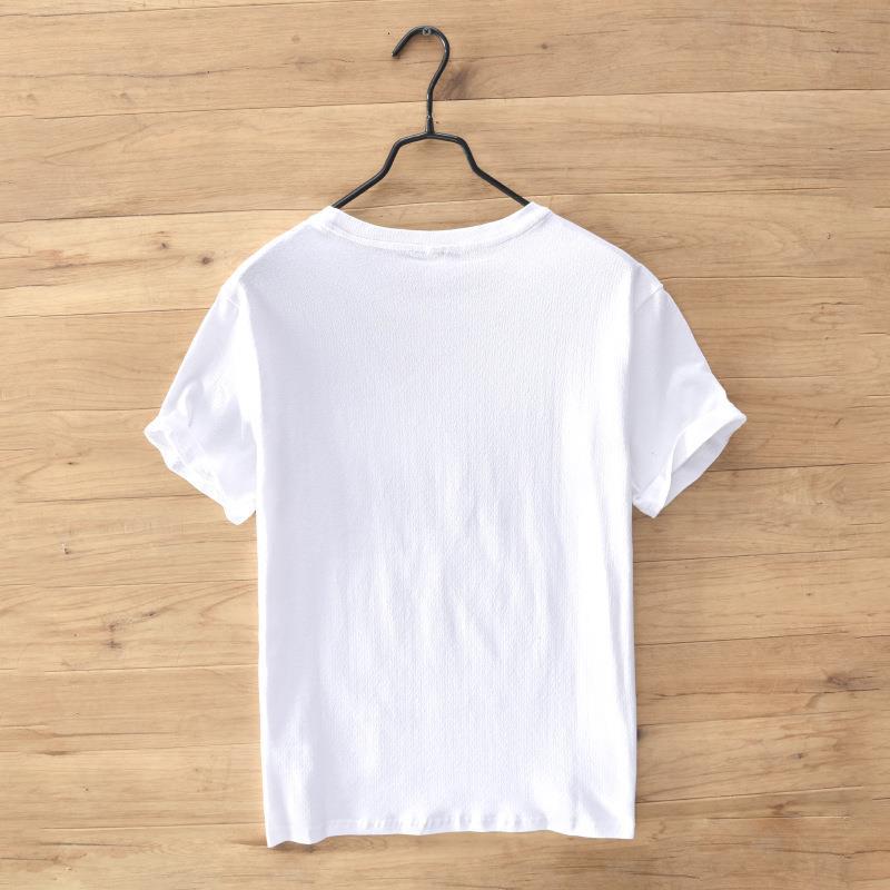 3383-3393 European and American Hip Hop Street printed T-shirt men's linen short sleeve T-shirt (subject to stock) - Image 3