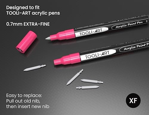 TOOLI-ART TOOLIART 30 Replacement Nibs Extra Fine Tip Paint Pens Acrylic Markers Easy To Replace - Image 3