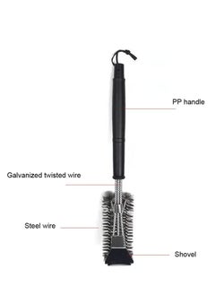 Stainless Steel BBQ Grill Cleaning Brush and Scraper Black/Silver - pzsku/Z8E348AEBC5EEDF7662DAZ/45/_/1643816964/6b37cfd0-4a5d-4b83-b16f-aa2629cb3f5c