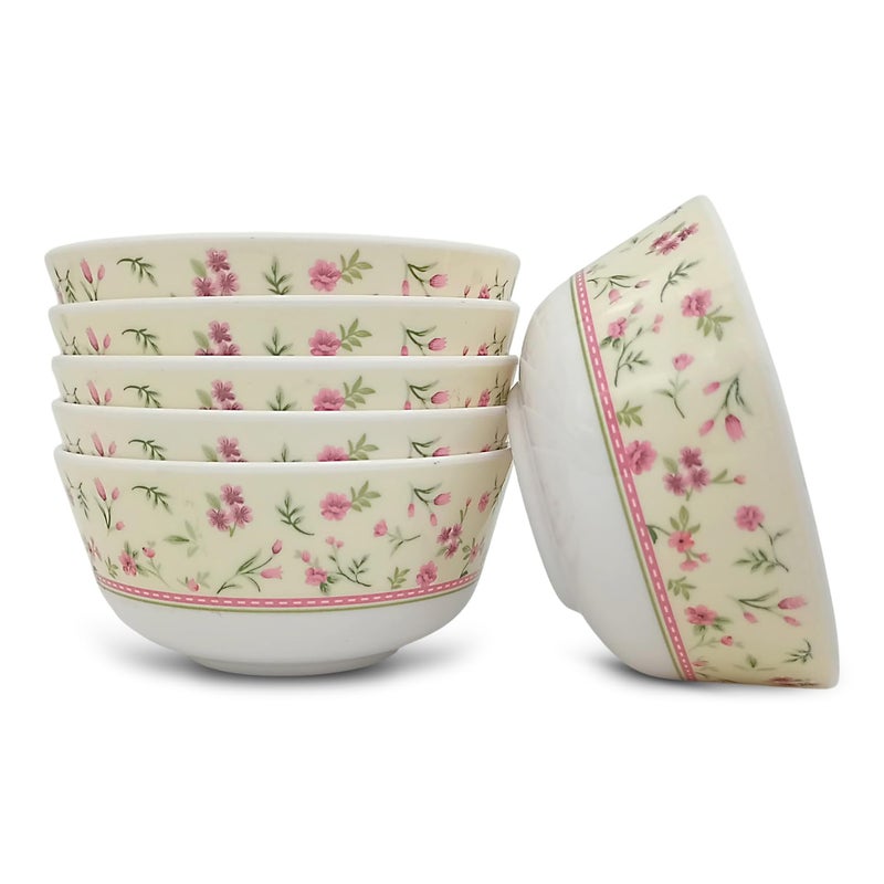 Superware سوبر وير | ميلامين نقي | مجموعة أطباق شوربة - حديقة الورد 4.5” (6 قطع) | خالية من البقع، تشطيب مزجج - Image 3