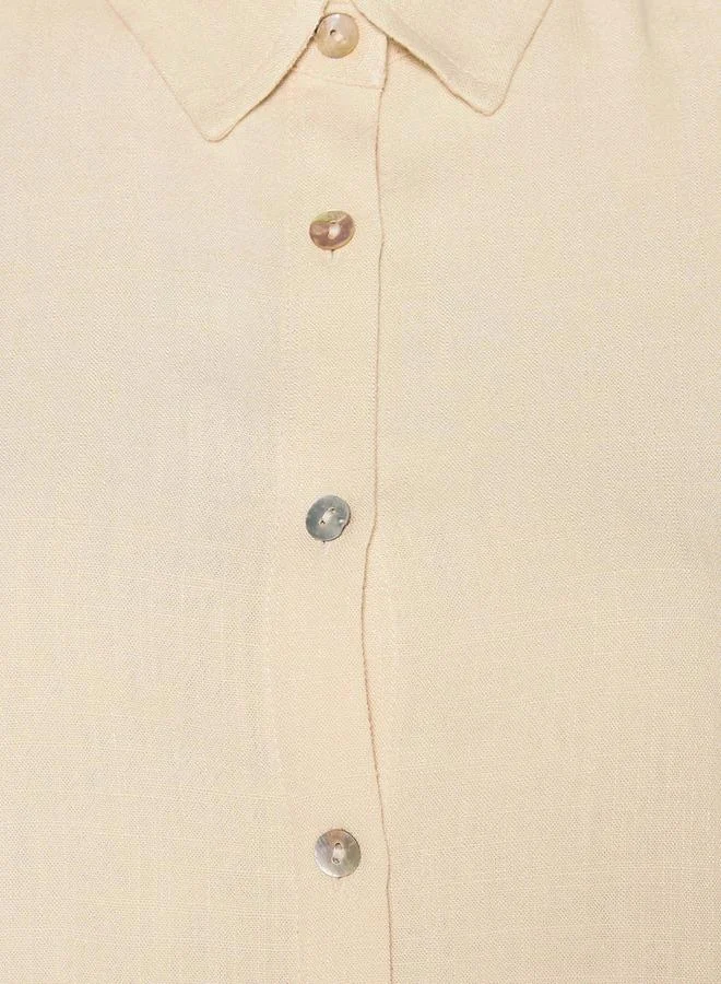 Splash FAV Linen Blend Shirt with Dropped Sleeves