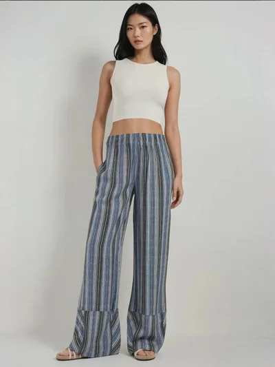 HICCUP Wide Leg Printed Relax Pants