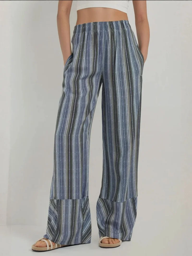 زوبعة بنطلون واسع الأرجل مطبوع مريح