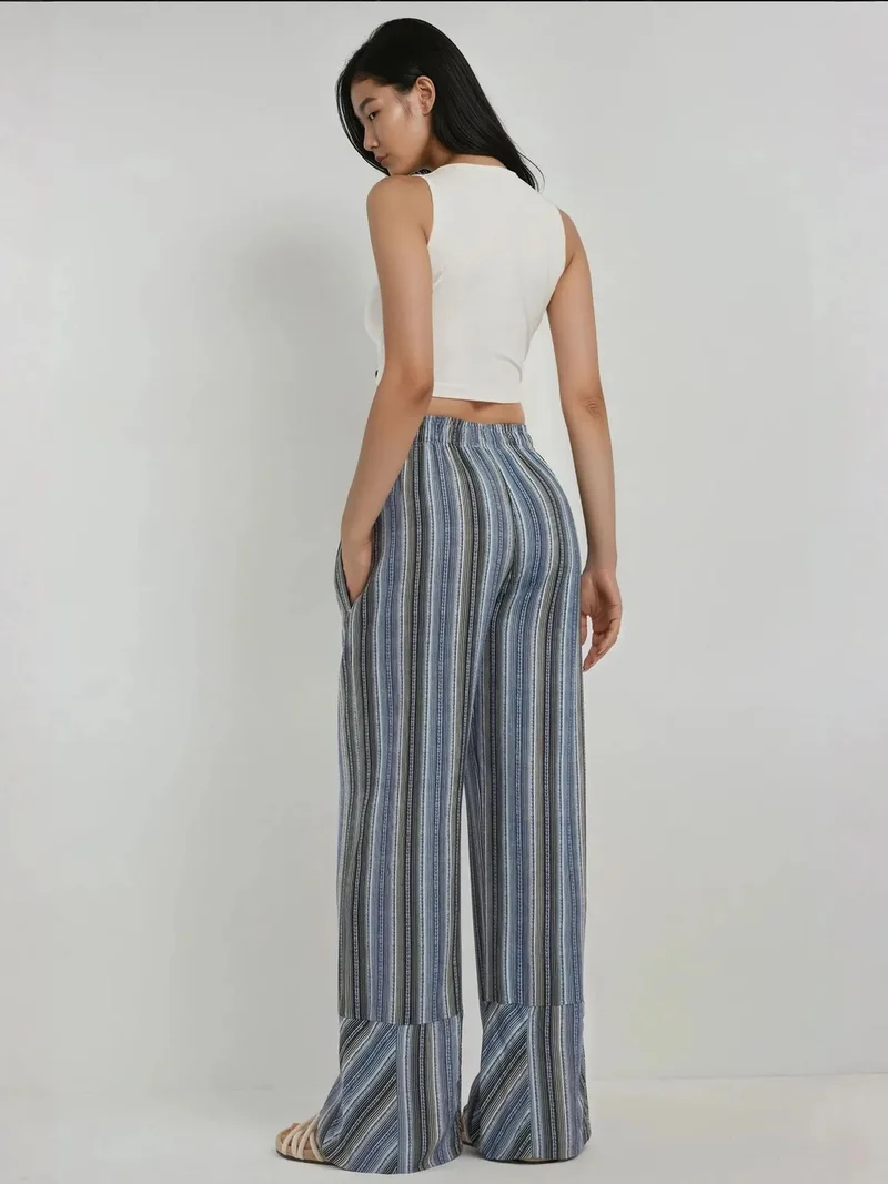 HICCUP Wide Leg Printed Relax Pants