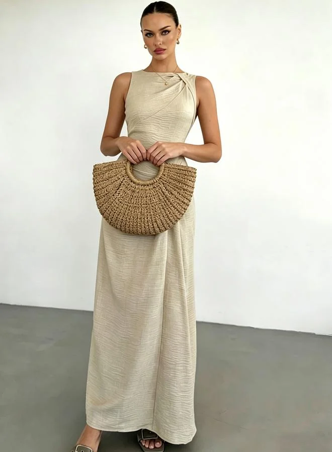 تايك تو Women'S Solid Color Sleeveless Dress