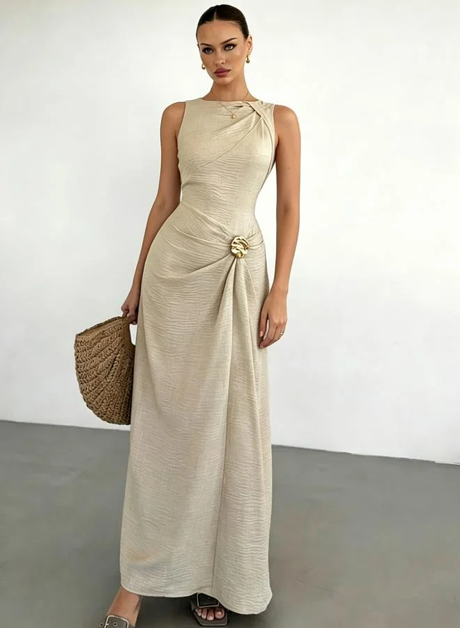 تايك تو Women'S Solid Color Sleeveless Dress