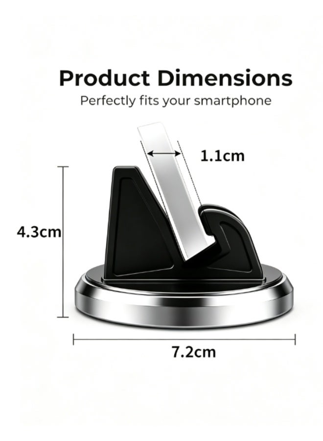 Vixplorn Car Phone Holder, 360° Rotatable Dashboard Phone Mount, Universal Cell Phone Cradle, Anti-Slip Navigation Phone Stand for All Smartphones, Car Interior Accessory - Image 2