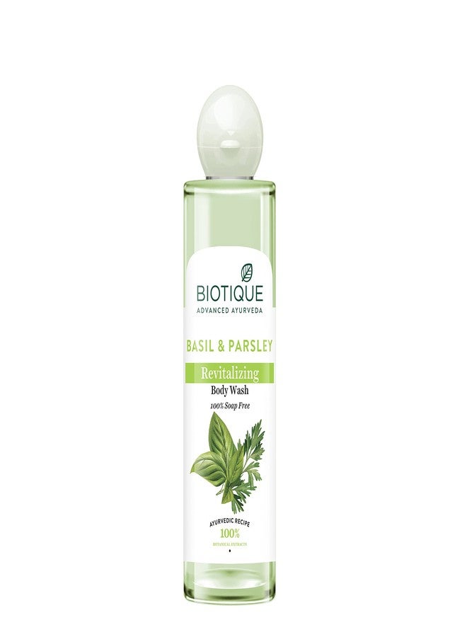 Biotique Fruit Brightning Face Wash, 200ml & Biotique Basil & Parsley Revitalizing Body Wash, 200ml - Image 5