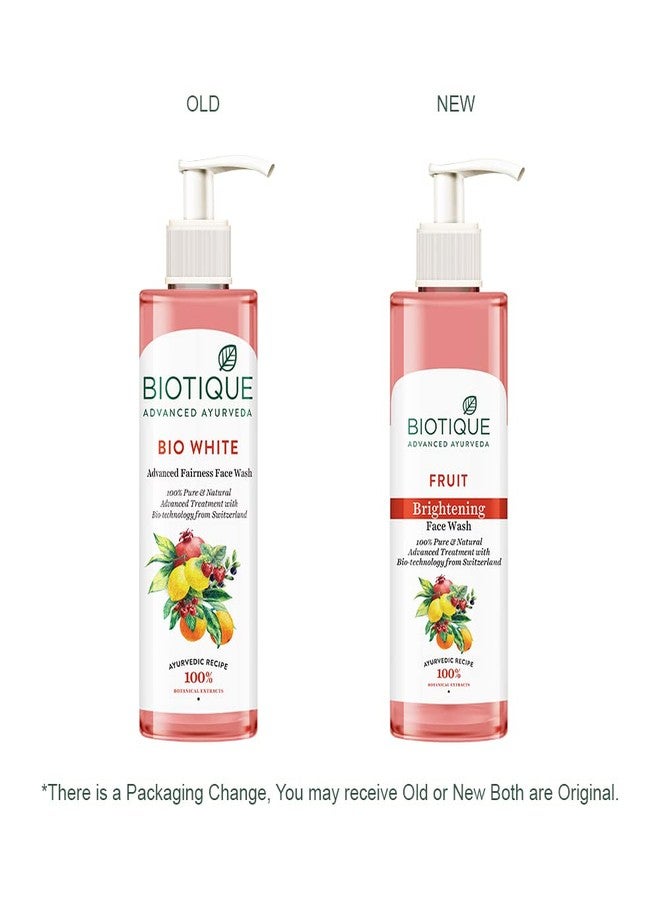 Biotique Fruit Brightning Face Wash, 200ml & Biotique Basil & Parsley Revitalizing Body Wash, 200ml - Image 4