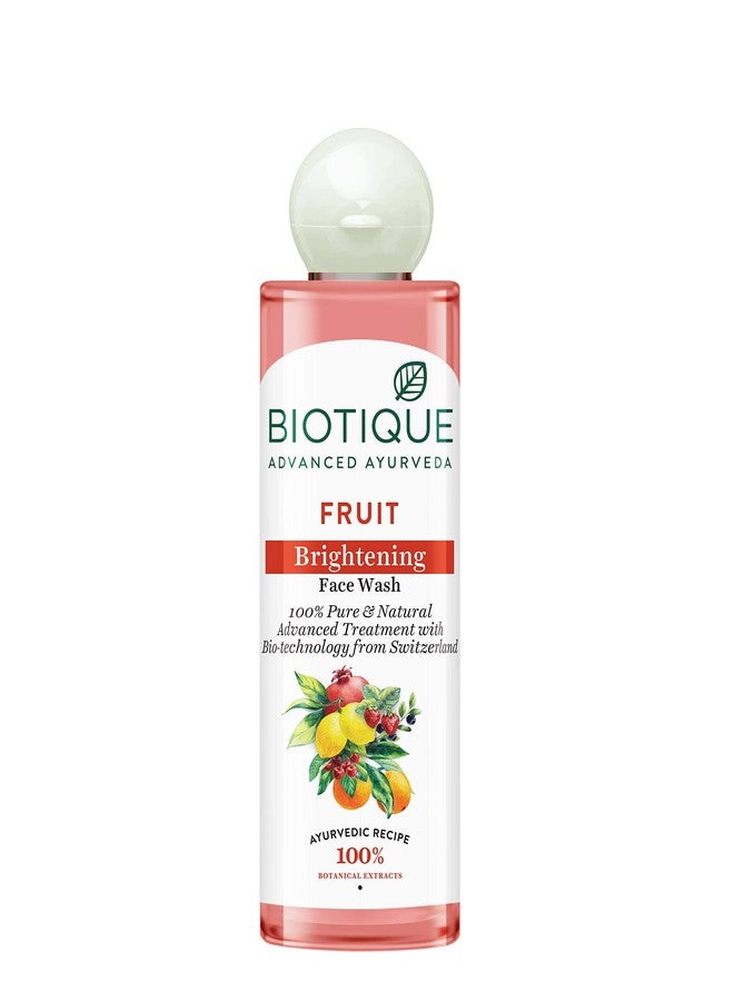 Biotique Fruit Brightning Face Wash, 200ml & Biotique Basil & Parsley Revitalizing Body Wash, 200ml - Image 2