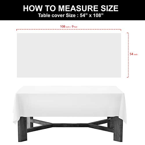 Party Essentials ValuMost Disposable 54" x 108" Plastic Rectangle Table Cover/Tablecloth Available in 22 Colors, 1-Count, Burgundy - Image 3