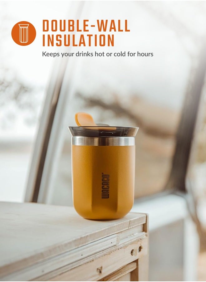 Octaroma CLASSICO Vacuum Insulated Mug (180ml) - Double Wall Stainless Steel Coffee Travel Tumbler w/ Leakproof Drinking Lid, Reusable, Washable, BPA-Free, Hot & Cold - Yellow - pzsku/Z8E34DE73D2E19DC47485Z/45/_/1714127427/d86c5f3e-c5d5-4739-9e98-6d979c2a7c00