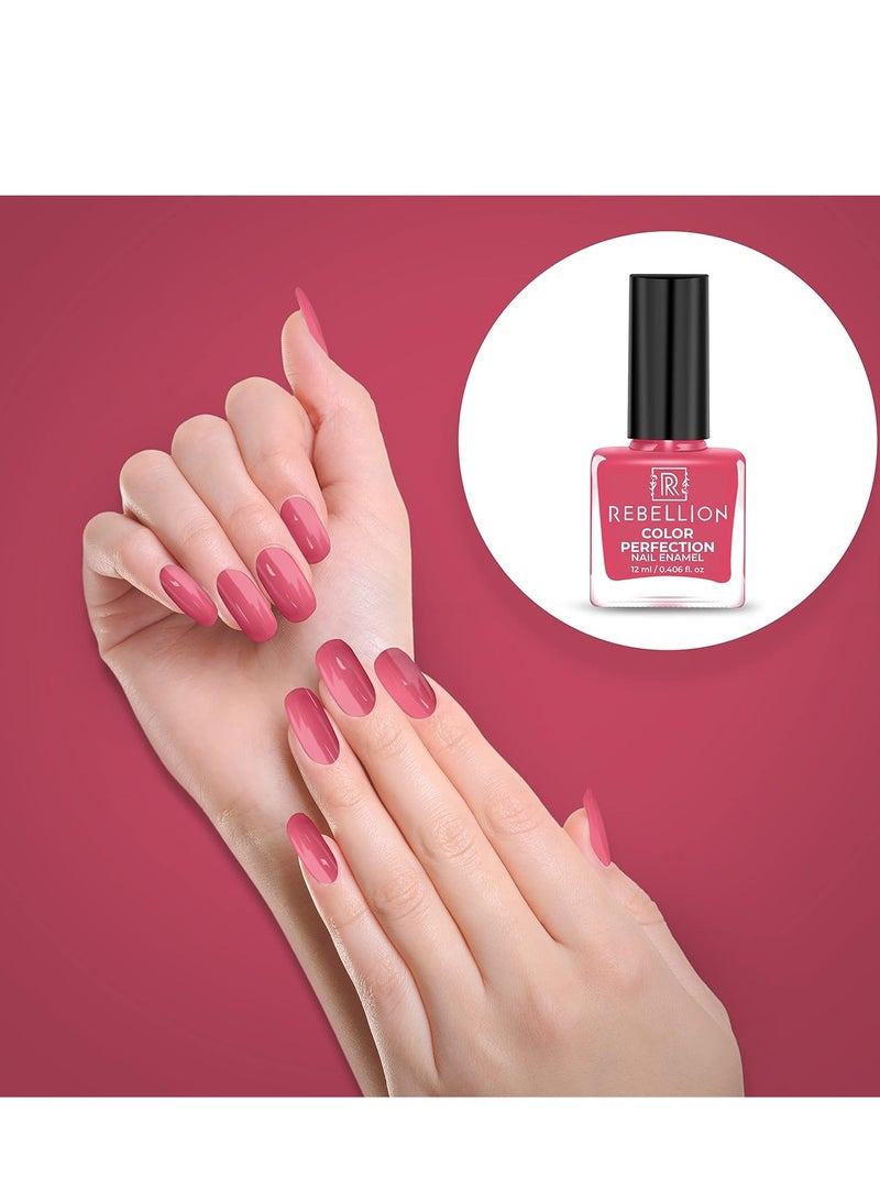 ريبيليان طلاء أظافر ريبيليون كلر بيرفيكشن 12 مل وردي مرجاني Adorable Me RG22 - Image 3