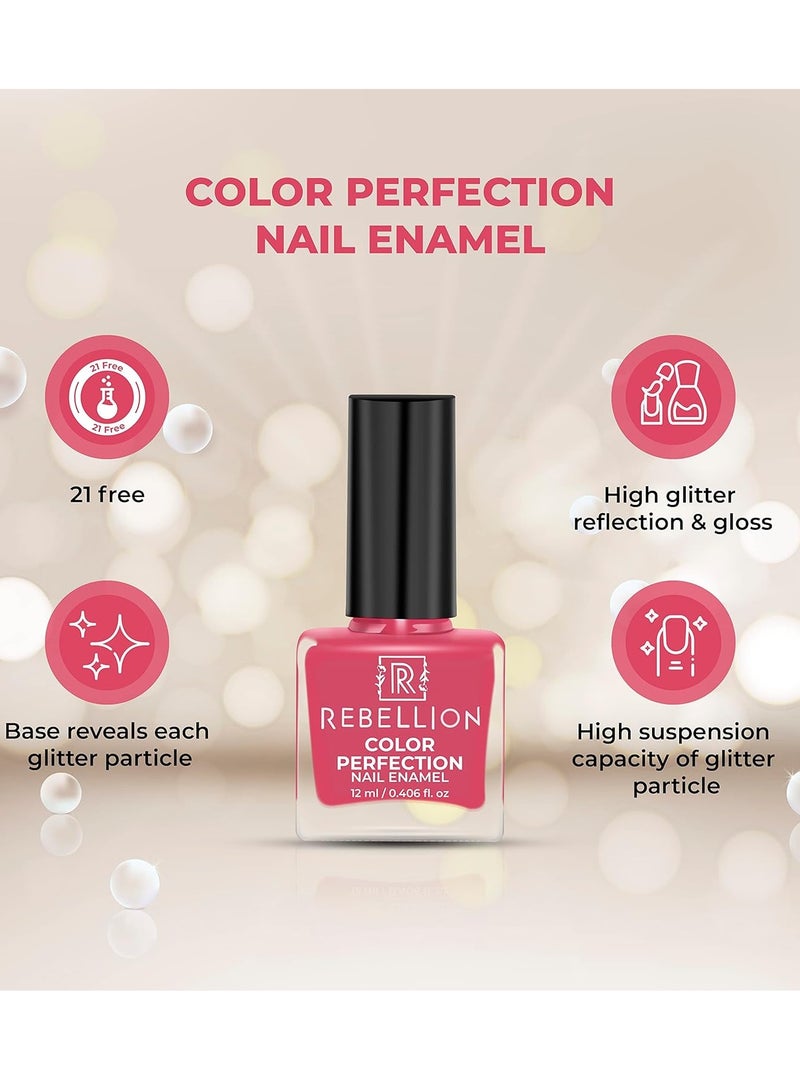 ريبيليان طلاء أظافر ريبيليون كلر بيرفيكشن 12 مل وردي مرجاني Adorable Me RG22 - Image 4