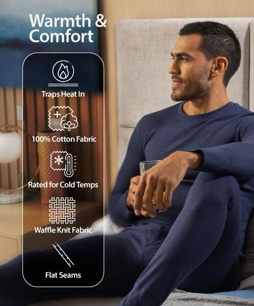 Indera Heavyweight Cotton Waffle Long Johns Thermal Undershirt for Men - Image 4