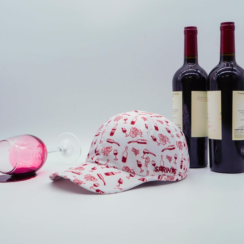 Sprints Race Day Performance Running Cap | The Lightweight, Quick Dry, Sport Hat, One Size, Unisex (Wine Lovers) - Image 3