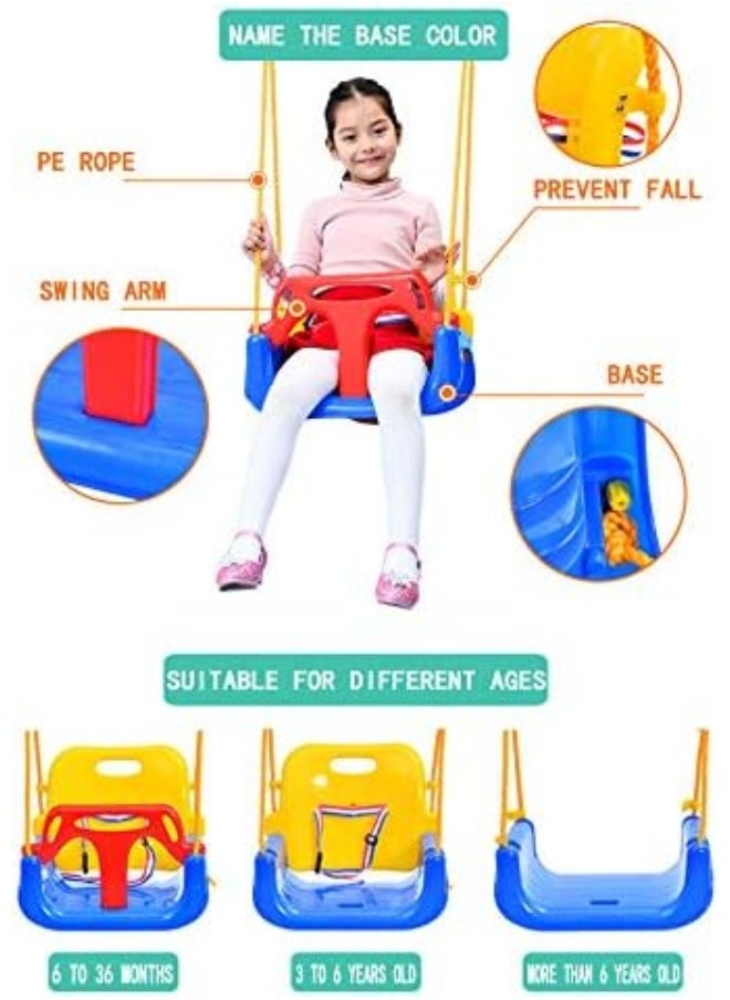 Rainbow Toys - RBW TOYS Children's Swing Seat baby hanging single chair for kids seat with rope (Pink) - Image 1