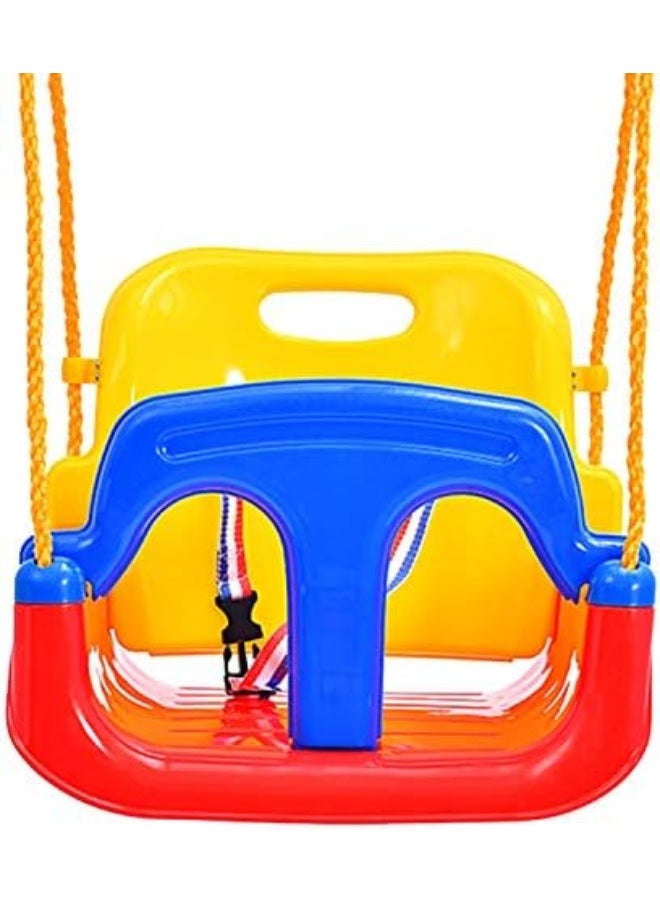 Rainbow Toys - RBW TOYS Children's Swing Seat baby hanging single chair for kids seat with rope (Pink) - Image 1