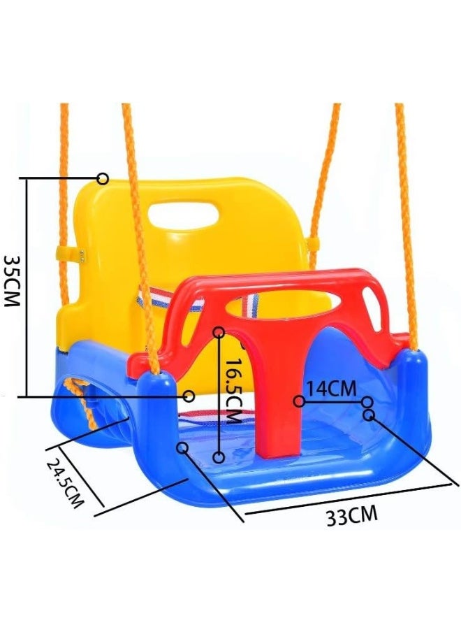 Rainbow Toys - RBW TOYS Children's Swing Seat baby hanging single chair for kids seat with rope (Pink) - Image 1