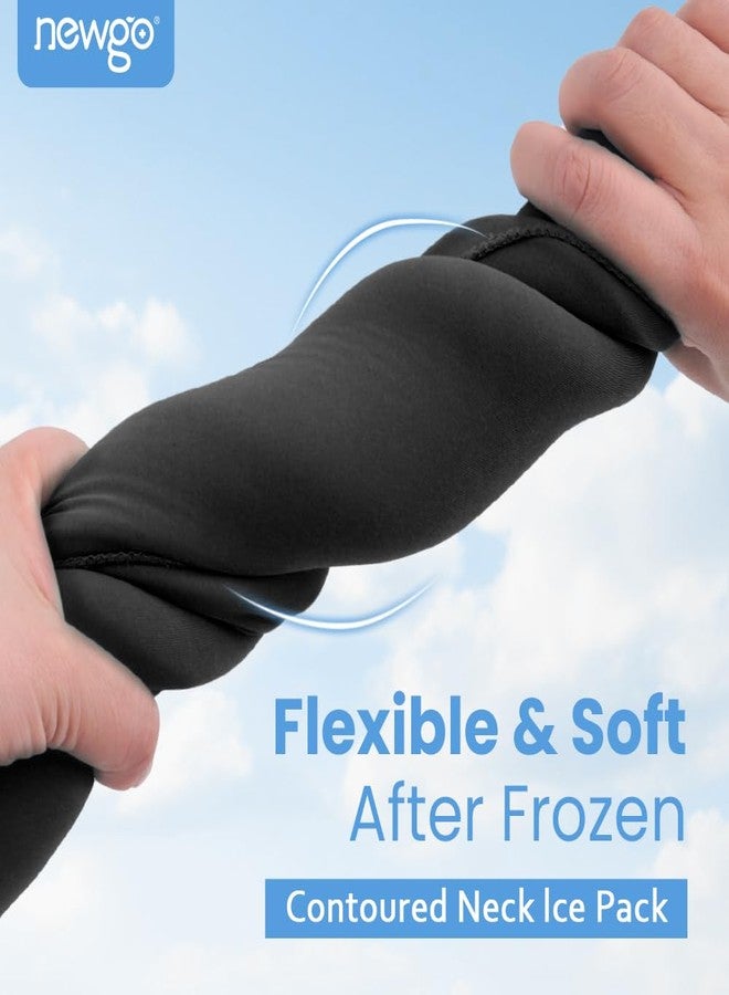 NEWGO Neck Ice Pack Wrap Gel, Ice Packs for Neck Reusable, Hot and Cold Compress, Relief of Pain, Swelling, Office Pressure and Surgery Recovery - Image 2