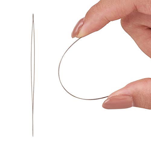 Craftdady 10Pcs Big Eye Beading Needles 4.92-Inch Stainless Steel Collapsible Embroidery Sewing Needles for Jewelry Making - Image 3