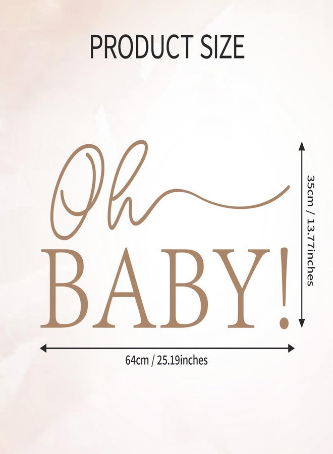 Dvehdbay Oh Baby Sign for Backdrop - Neutral Gender Reveal Decorations, First Birthday Baby Shower Decorations for Girl, Oh Baby Letters for Gender Reveal Sign, 1St Party Banner Supplies (Not Balloon Arch) - Image 3