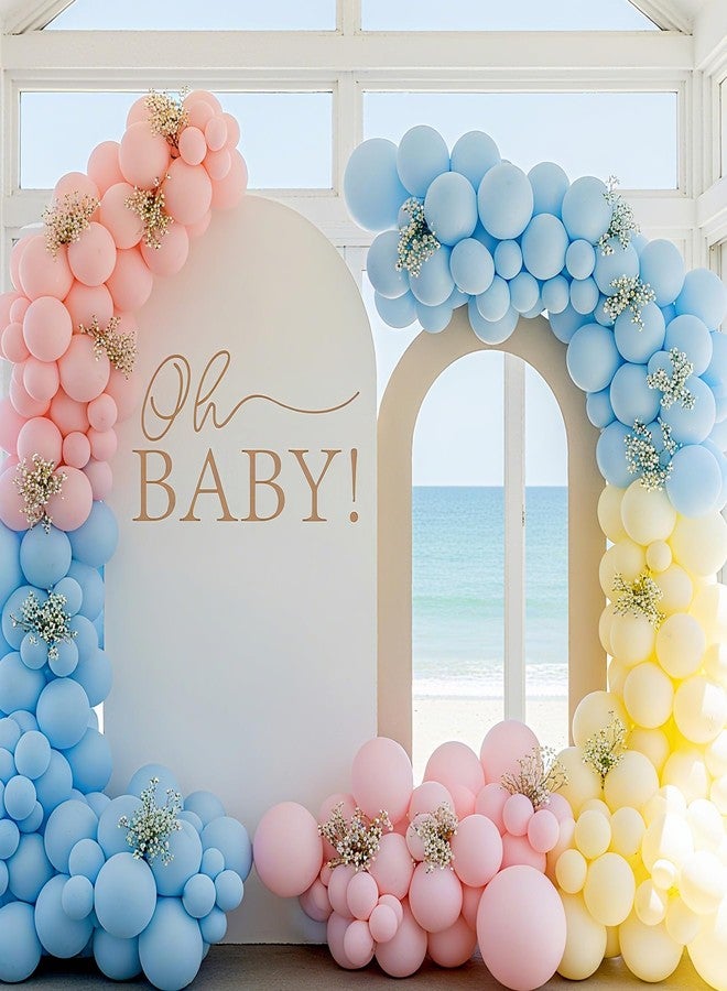 Dvehdbay Oh Baby Sign for Backdrop - Neutral Gender Reveal Decorations, First Birthday Baby Shower Decorations for Girl, Oh Baby Letters for Gender Reveal Sign, 1St Party Banner Supplies (Not Balloon Arch) - Image 5