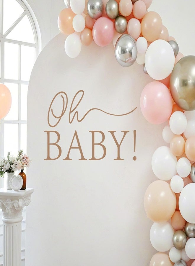 Dvehdbay Oh Baby Sign for Backdrop - Neutral Gender Reveal Decorations, First Birthday Baby Shower Decorations for Girl, Oh Baby Letters for Gender Reveal Sign, 1St Party Banner Supplies (Not Balloon Arch) - Image 1