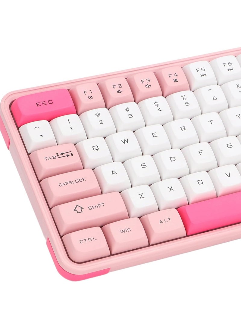 Mouse and Keyboard Combo, 84 Key Keyboard and 2.4G Mouse with Auto Sleep Mode Adjustable DPI 10 Meter Work Range. (Pink) - Image 3