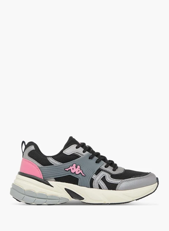 Kappa Women's Panelled Lace-Up Sports Shoes with Pull Tabs