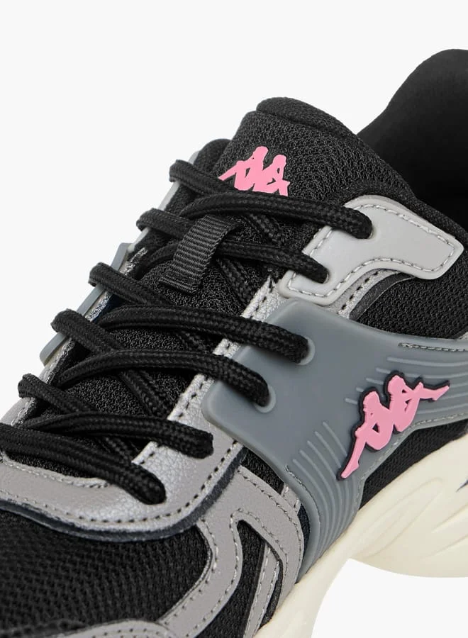 Kappa Women's Panelled Lace-Up Sports Shoes with Pull Tabs