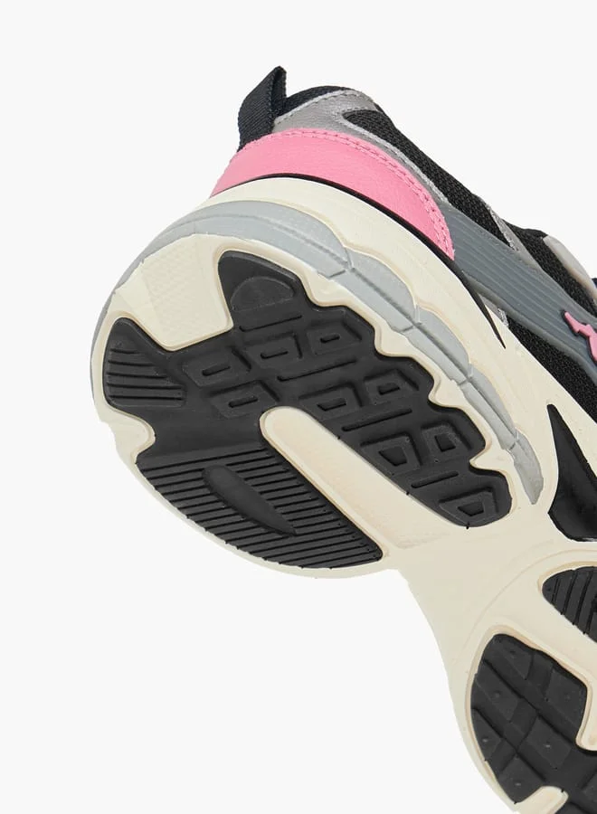 Kappa Women's Panelled Lace-Up Sports Shoes with Pull Tabs