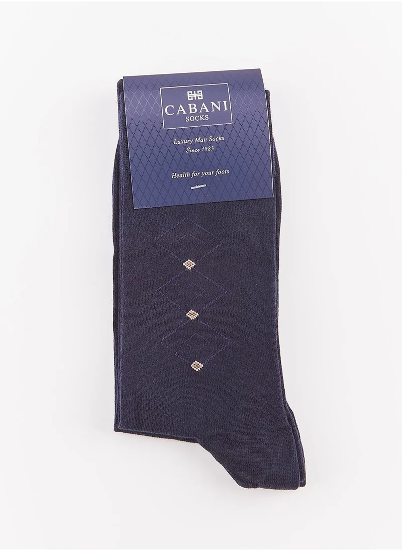 كاباني Men's Navy Blue 2-Piece Socks