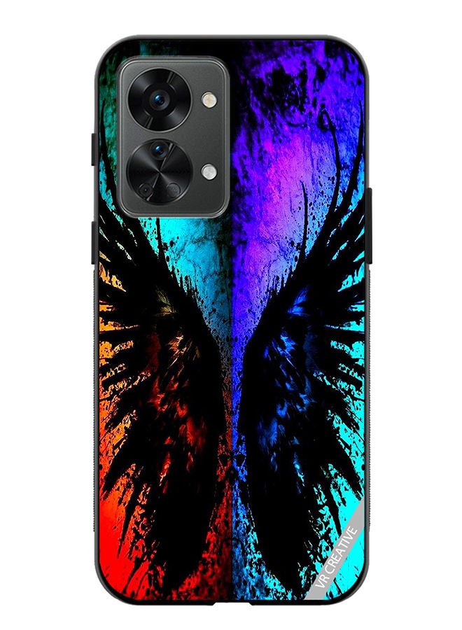 VR CREATIVE Protective Case Cover For OnePlus Nord 2T Peace Sign Of Butterfly Design Multicolour - Image 1