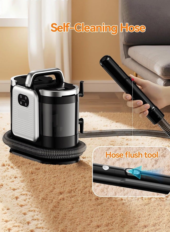 DSP Carpet Cleaner,14Kpa Portable Carpet Spot and Upholstery Cleaner with 5 Cleaning Modes, 1650W Powerful Suction Deep Couch Cleaner Machine with Handle for Pet Stains, Sofa, Car Seat, furniture,KD2065,Grey - Image 3