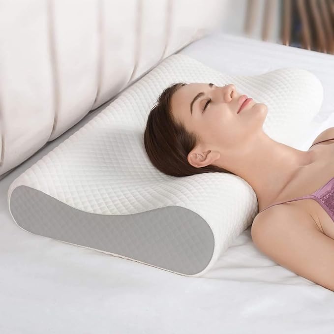 Memory Foam Pillows 1 Year Warranty Cervical Pillow for Neck and Shoulder Pain Orthopedic Pillow with Extra Curve Neck Support Diwali Gifts - Image 1