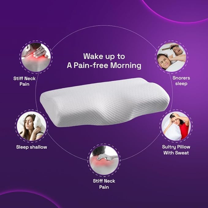 Memory Foam Pillows 1 Year Warranty Cervical Pillow for Neck and Shoulder Pain Orthopedic Pillow with Extra Curve Neck Support Diwali Gifts - Image 5