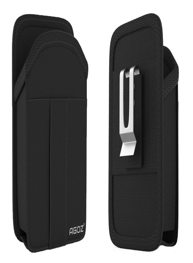 Agoz Carrying Holster For Kyocera DuraSport 5G UW, Kyocera DuraForce PRO 2 E6910 E6920, DuraForce PRO E6830 E6820 E6810 E6833, Rugged Canvas Vertical Case Pouch Cover with Strong Metal Clip Belt Loops - Image 1