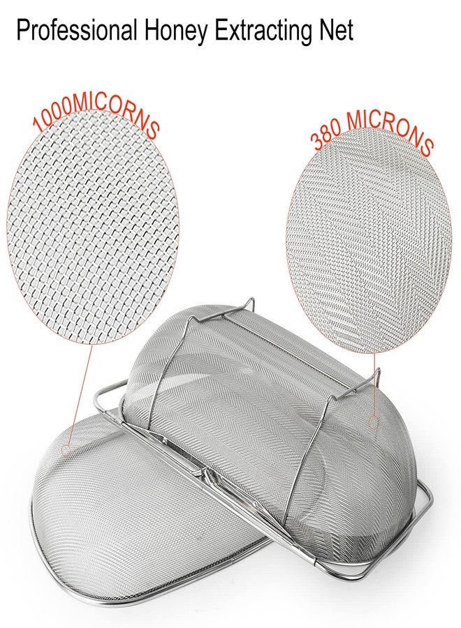 Luwint Lwuint Premiun Stainless Steel Double Sieve Oval Colander Mesh Strainer, Large and Expandable Handle for Kitchen Sink, Honey Strainer, Fruit, Vegetable - Image 2