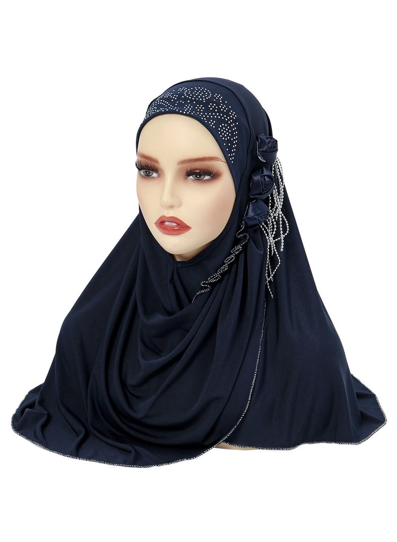 Breathable Chin Long Scarf, Full-Cover Inner Hijab Cap, Lightweight and Comfortable Headwear for Women