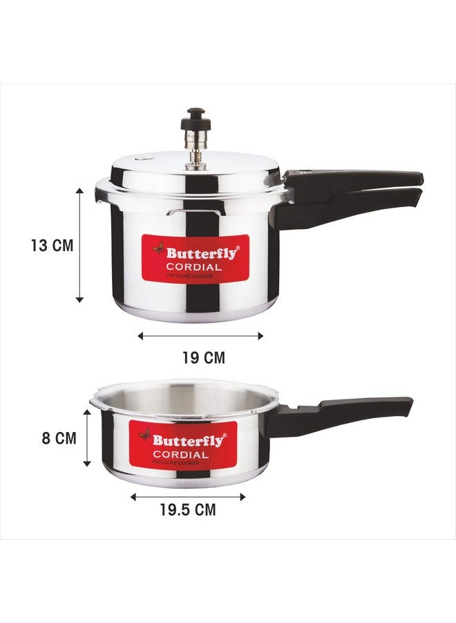 BUTTERFLY طباخ ضغط غير مغناطيسي من الألمنيوم بسعة 2 لتر و 3 لتر (قاع غير مغناطيسي) ، صغير - Image 5