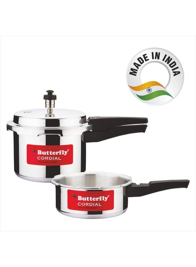 BUTTERFLY طباخ ضغط غير مغناطيسي من الألمنيوم بسعة 2 لتر و 3 لتر (قاع غير مغناطيسي) ، صغير - Image 2