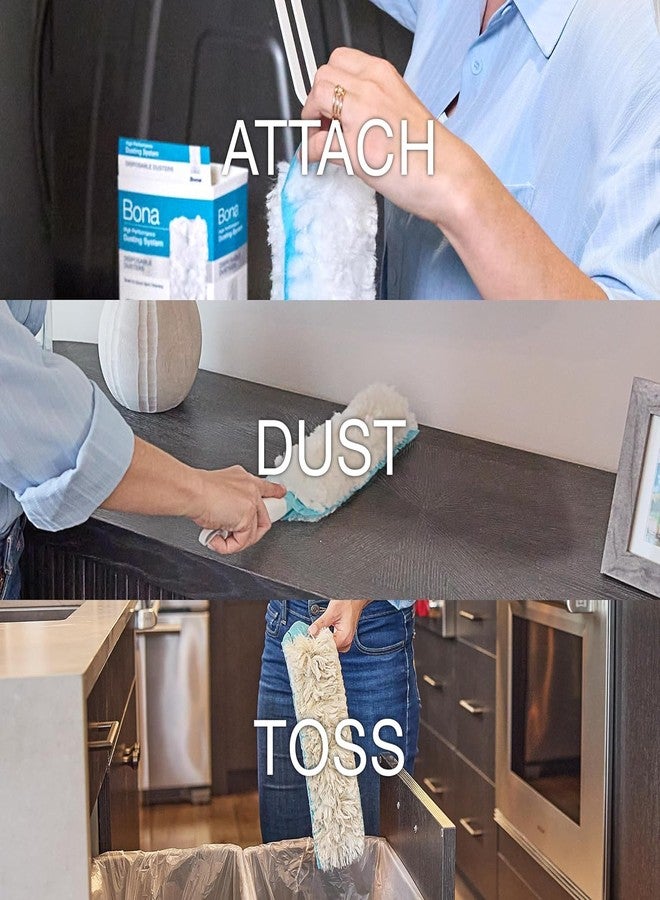 Bona Disposable Duster Refills - 9 Pack - High Performance Dusting System - Microfiber Dusters Remove Dust and Pet Hair for Quick Spot Cleaning - Image 3