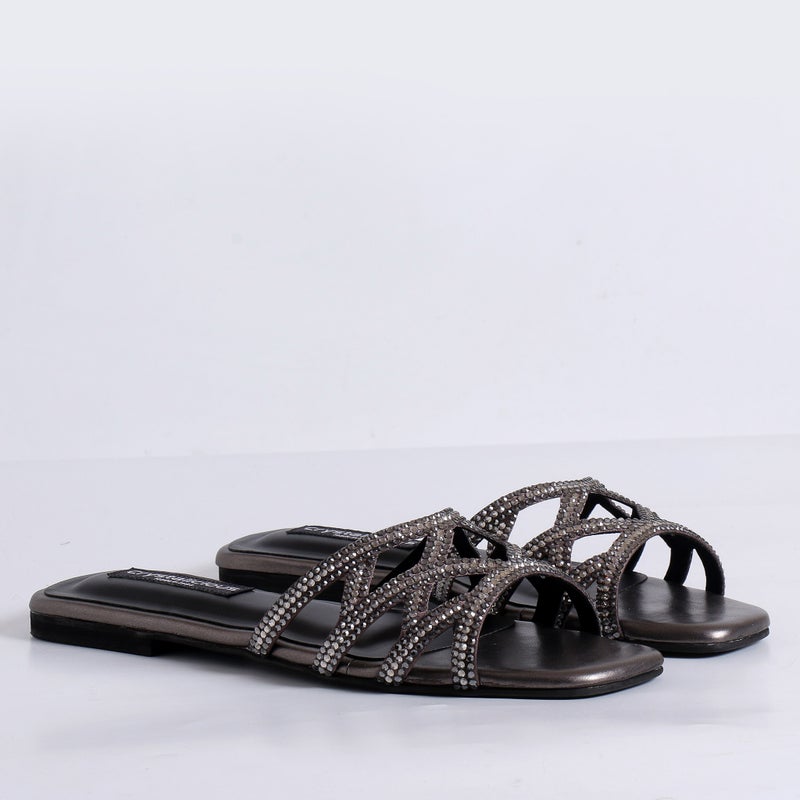 Crystalicious Fiona Luxurious Rhinestones Sandals Handcrafted by Artisans Effortless Glamour for Every Occasion - Image 3