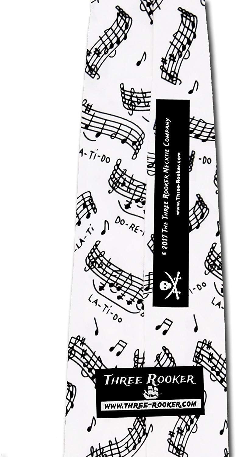 Three Rooker Do Re Mi Tie Musical Notes Ties Mens Neckties - Image 4