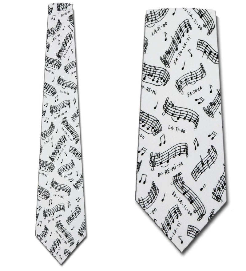 Three Rooker Do Re Mi Tie Musical Notes Ties Mens Neckties - Image 2