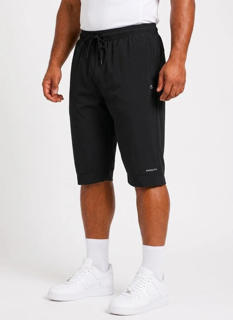 Men's Plus Size Training Long Shorts Black